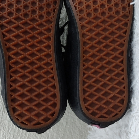 Vans Off The Wall Black Brown Canvas Upper Toe Round Lace Up Low Top Sneaker - Picture 8 of 15